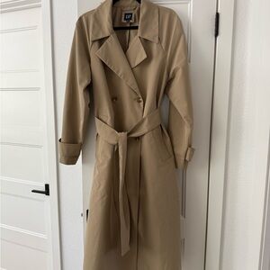 GAP Tan Trench Coat Classic Design